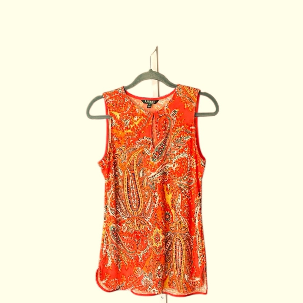 Lauren, Ralph Lauren, gorgeous multicolor tunic top… Soft jersey fabric…Sz PM